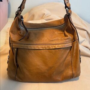 Fossil Tan Leather Hobo Bag